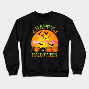 Happy Halloween Funny Flamingo Crewneck Sweatshirt